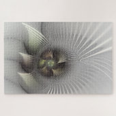 Moderne Abstracte 3D Vorm Fractal Art Legpuzzel (Horizontaal)