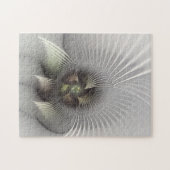 Moderne Abstracte 3D Vorm Fractal Art Legpuzzel (Horizontaal)