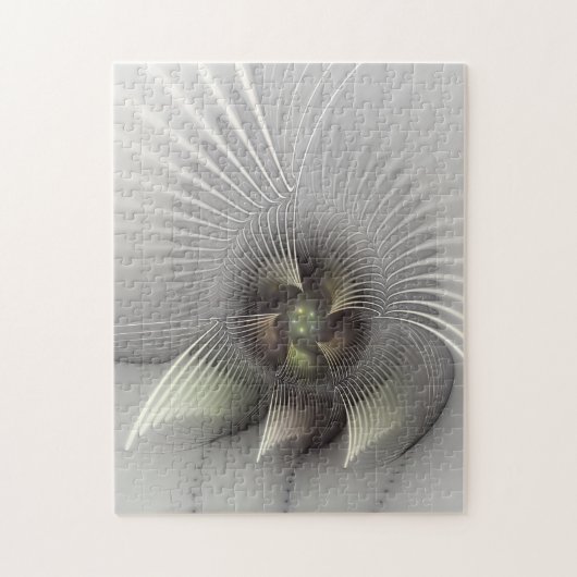 Moderne Abstracte 3D Vorm Fractal Art Legpuzzel (Verticaal)