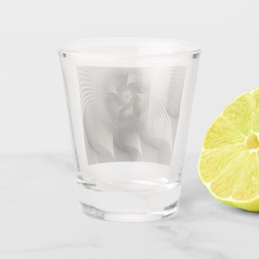 Moderne Abstracte 3D Vorm Fractal Art Shot Glas (Achterkant)