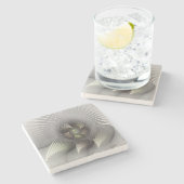 Moderne Abstracte 3D Vorm Fractal Art Stenen Onderzetter (Zijkant)