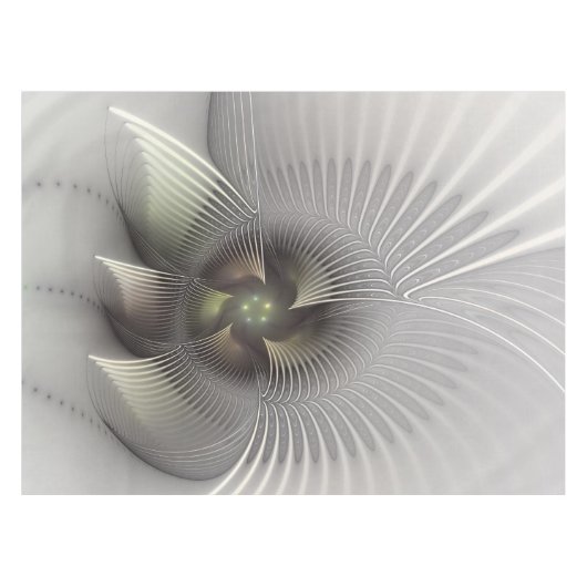 Moderne Abstracte 3D Vorm Fractal Art Tafelkleed (Voorkant (Horizontaal))
