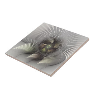 Moderne Abstracte 3D Vorm Fractal Art Tegeltje