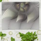 Moderne Abstracte 3D Vorm Fractal Art Theedoek (Gevouwen)