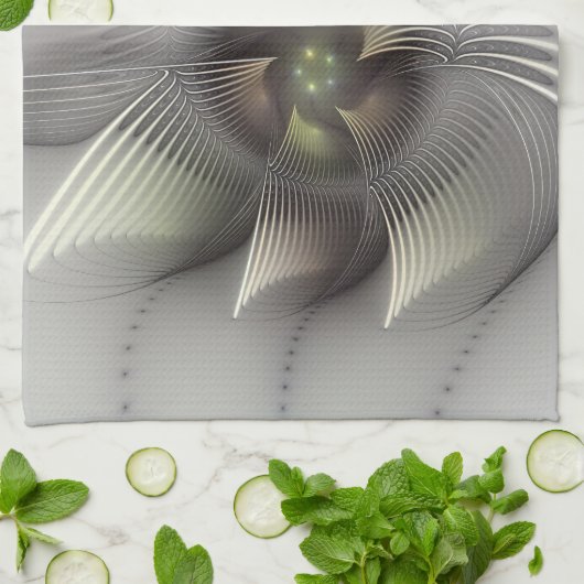 Moderne Abstracte 3D Vorm Fractal Art Theedoek (Gevouwen)