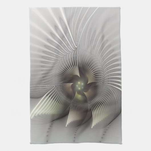 Moderne Abstracte 3D Vorm Fractal Art Theedoek (Verticaal)