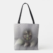 Moderne Abstracte 3D Vorm Fractal Art Tote Bag (Achterkant)