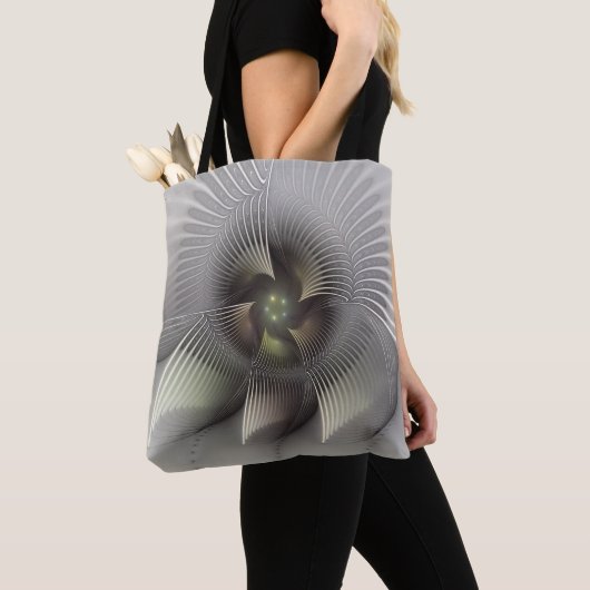 Moderne Abstracte 3D Vorm Fractal Art Tote Bag (Dichtbij)