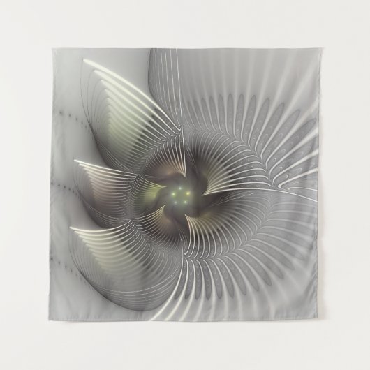 Moderne Abstracte 3D Vorm Fractal Art Wandkleed (Voorkant (horizontaal))