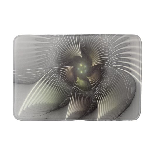 Moderne Abstracte 3D Vorm Fractale Kunst Badmat (Voorkant)