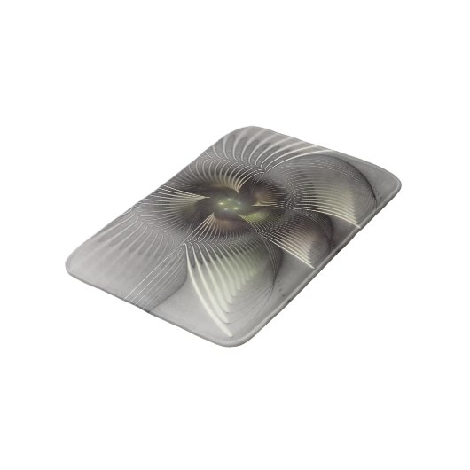 Moderne Abstracte 3D Vorm Fractale Kunst Badmat (Gekanteld)