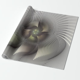 Moderne Abstracte 3D Vorm Fractale Kunst Cadeaupapier