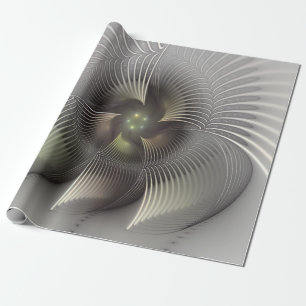 Moderne Abstracte 3D Vorm Fractale Kunst Cadeaupapier