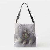 Moderne Abstracte 3D Vorm Fractale Kunst Crossbody Tas (Achterkant)