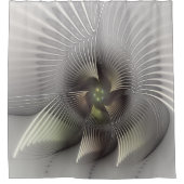Moderne Abstracte 3D Vorm Fractale Kunst Douchegordijn (Voorkant)