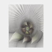 Moderne Abstracte 3D Vorm Fractale Kunst Fleece Deken (Voorkant)