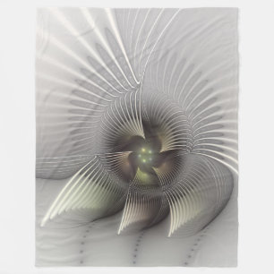 Moderne Abstracte 3D Vorm Fractale Kunst Fleece Deken