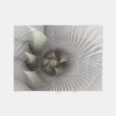Moderne Abstracte 3D Vorm Fractale Kunst Fleece Deken (Voorkant (Horizontaal))