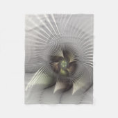 Moderne Abstracte 3D Vorm Fractale Kunst Fleece Deken (Voorkant)
