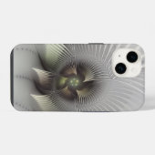 Moderne Abstracte 3D Vorm Fractale Kunst iPhone Hoesje (Achterkant horizontaal)