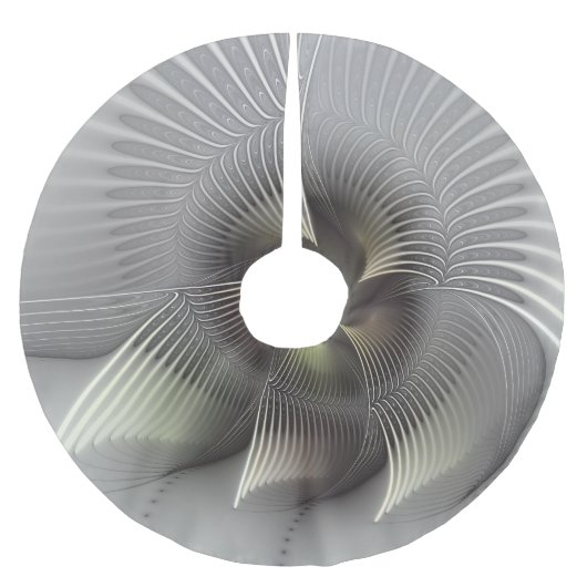 Moderne Abstracte 3D Vorm Fractale Kunst Kerstboom Rok (Voorkant)
