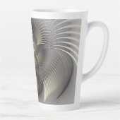 Moderne Abstracte 3D Vorm Fractale Kunst Latte Mok (Rechts)