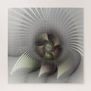 Moderne Abstracte 3D Vorm Fractale Kunst Legpuzzel