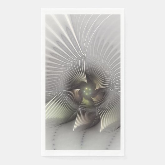 Moderne Abstracte 3D Vorm Fractale Kunst Servet (Voorkant)