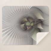 Moderne Abstracte 3D Vorm Fractale Kunst Sherpa Deken (Voorkant (horizontaal))