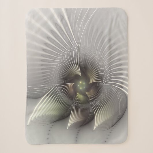 Moderne Abstracte 3D Vorm Fractale Kunst Sherpa Deken (Voorkant)