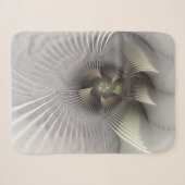 Moderne Abstracte 3D Vorm Fractale Kunst Sherpa Deken (Voorkant (horizontaal))