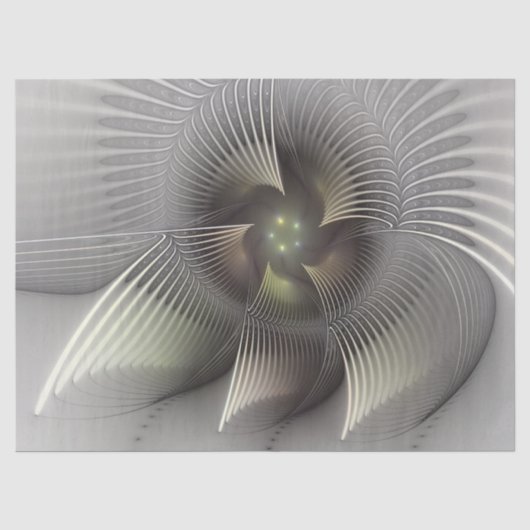 Moderne Abstracte 3D Vorm Fractale Kunst Tissuepapier (Voorkant)