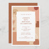 Moderne Abstracte 50e Verjaardag Aardse geometrisc Kaart (Voorkant / Achterkant)