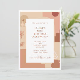 Moderne Abstracte 50e Verjaardag Aardse geometrisc Kaart