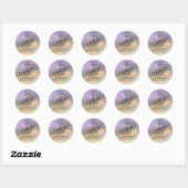 Moderne abstracte aangepaste logo bedankt klasse ronde sticker (Vel)