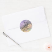 Moderne abstracte aangepaste logo bedankt klasse ronde sticker (Envelop)