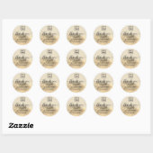 Moderne abstracte aangepaste logo dank je ronde sticker (Vel)