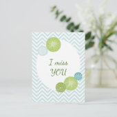 Moderne, Abstracte aangepaste tekst voor Blauwe Fl Briefkaart (Staand voorkant)