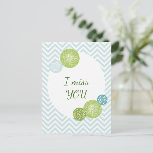 Moderne, Abstracte aangepaste tekst voor Blauwe Fl Briefkaart (Staand voorkant)