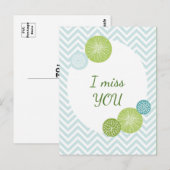 Moderne, Abstracte aangepaste tekst voor Blauwe Fl Briefkaart (Voorkant / Achterkant)