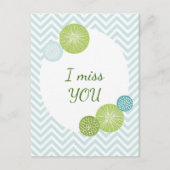 Moderne, Abstracte aangepaste tekst voor Blauwe Fl Briefkaart (Voorkant)