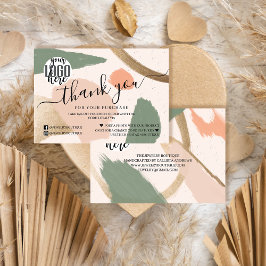 Moderne Abstracte Aarde Tones Gold Bedankt Visitekaartje