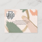 Moderne Abstracte Aarde Tones Gold Bedankt Visitekaartje (Achterkant)