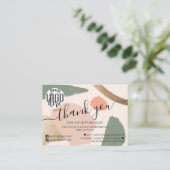 Moderne Abstracte Aarde Tones Gold Bedankt Visitekaartje (Staand voorkant)