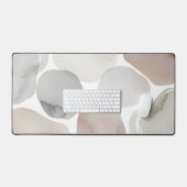 Moderne Abstracte Aardetone Waterverf Stenen Bureaumat (Keyboard & Muis)