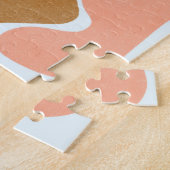 Moderne abstracte, aardse tinten illustratie. legpuzzel (Zijkant)