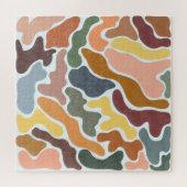 Moderne abstracte, aardse tinten illustratie. legpuzzel (Horizontaal)