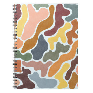Moderne abstracte, aardse tinten illustratie. notitieboek