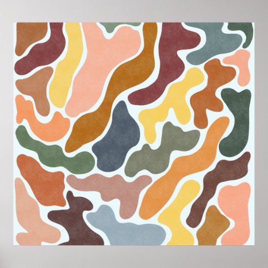 Moderne abstracte, aardse tinten illustratie. poster (Voorkant)