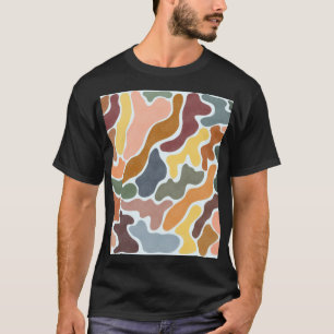 Moderne abstracte, aardse tinten illustratie. t-shirt